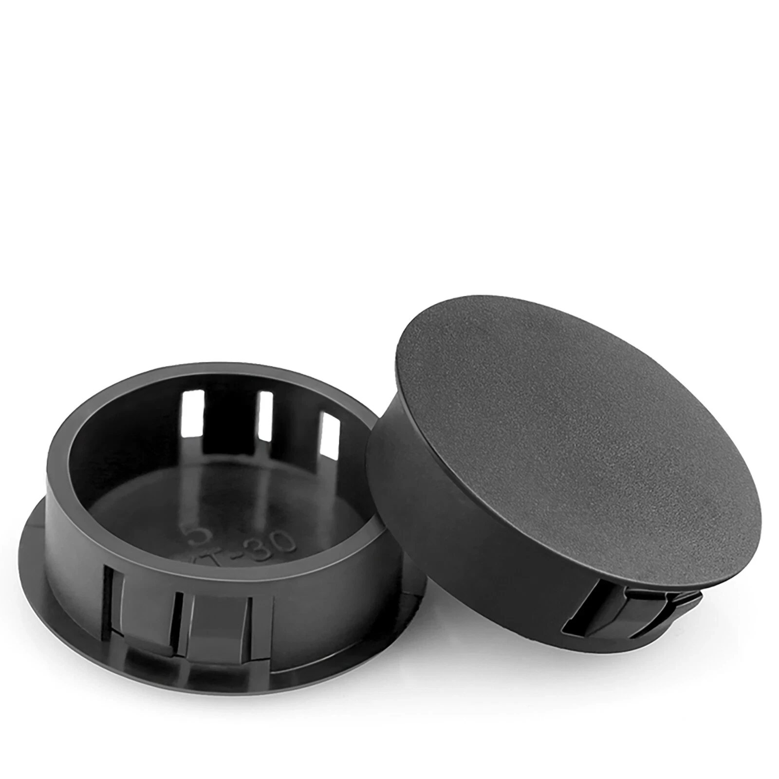 Black Hole Plugs 5mm - 100mm Nylon Round End Caps Hole Snap-on Plugs Plastic Cover Blanking Masking Finishing Inserts