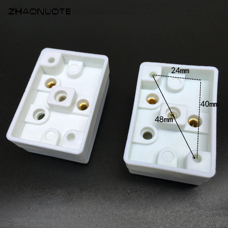 10pcs Rocker Plate Wall Light Switches Push-Button Bedside Decoration Surface Mounted Switch