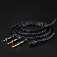 TRN T2 Pro 16 Core HIFI Silver Plated Earphones Upgrade Cable Gray\\Black QDC/MMCX/2Pin Replaceable Audio Plug Upgrade Cable