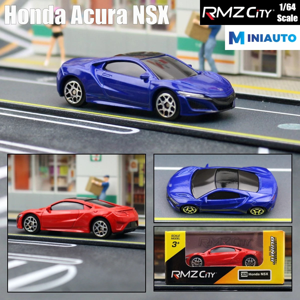 

1/64 Honda Acura NSX, 1:64 Diecast Super Sport Toy Car Model 3'' Hot Wheels Miniature, Zinc Alloy Metal Gift For Children Kid