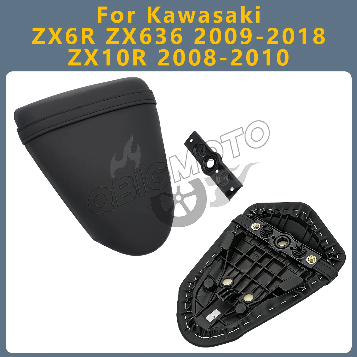 

Motorcycle Passenger Seat Rear Pillion Cushion For Kawasaki Ninja ZX6R ZX636 6R 636 2018 2017-2009 ZX10R ZX 10R 2010 2009 2008