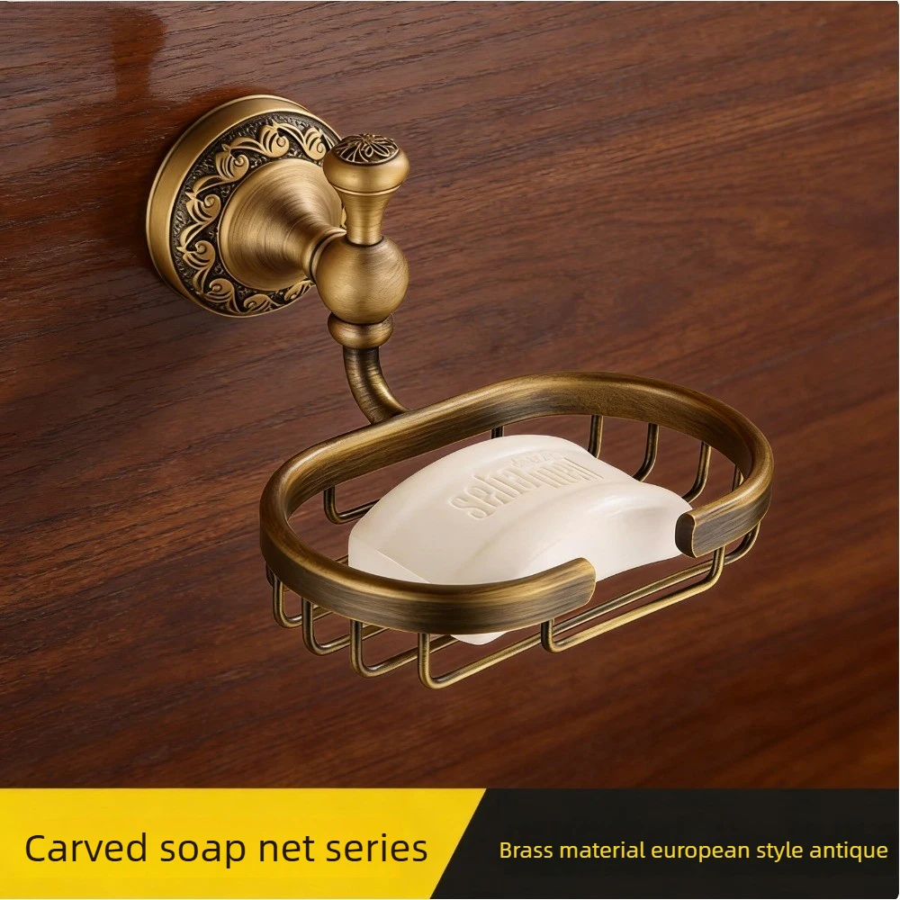

Корзина для мыла Современная античная бронзовая отделка Латунь Декоративная, мыльница для ванной комнаты