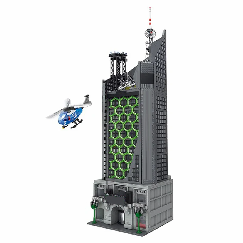 6375PCS Spider Films Oscorp Bouwsteen Stad Uitzicht Klassieke Ligting Architectuur Modulaire Assemblagemodel Kit Creatief Speelgoedcadeau