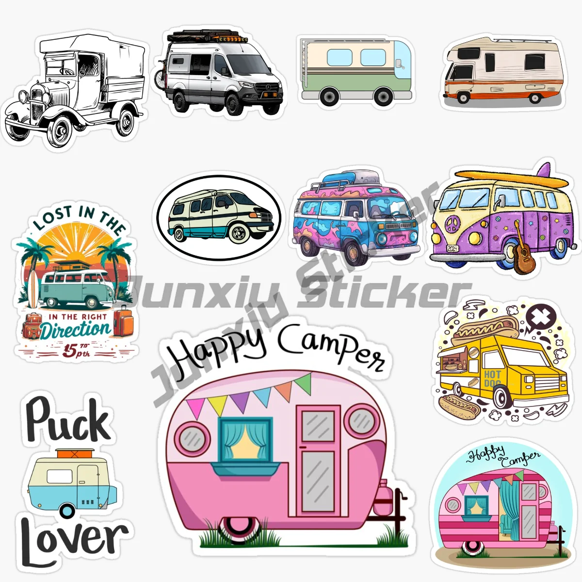

Van Life Camper Van Car Stickers and Decals Fashion Diy Hip Hop Waterproof VAN RV Graffiti Sticker Vinyl Self-adhesive Stickers