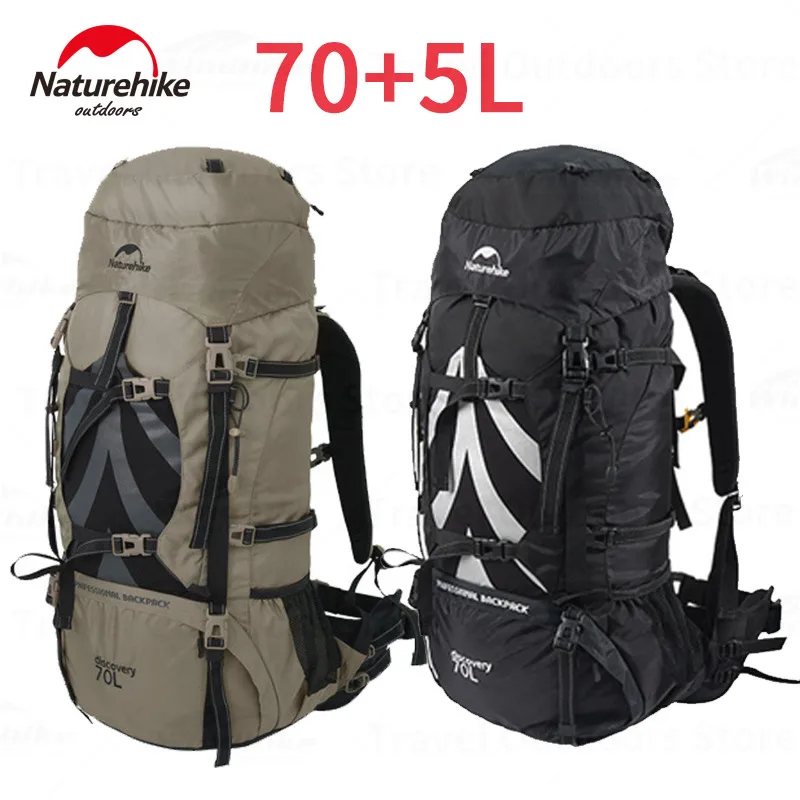 Naturehike Backpack 70 Liter Camping Hiking Trekking Bag Outdoor Backpacking Travel Rucksack Waterproof Cover Big Capacity 70+5L