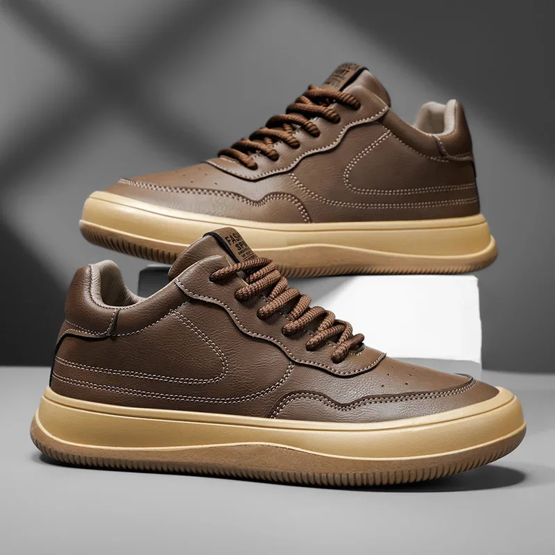 

High Quality Casual Leather Shoes for Men Brand Casual Business Office Oxford Shoes Platform Soft Social Shoes Work Muller Shoe