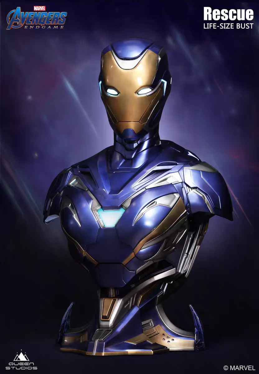 

Queen Studios Marvel Avengers Endgame Rescue Mark 49 Life Size 1/1 Bust Statue Collectible Figure For Marvel Collectors
