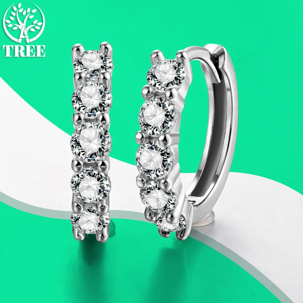 

ALITREE 0.1ct 3mm D Color Moissanite Earrings 925 Sterling Sliver Sparkling Clip Earrings for Women Wedding Party Jewelry Gifts