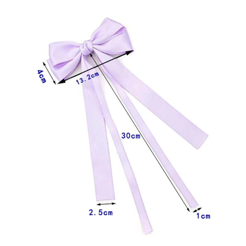 1Pc Vintage Large Bow Hair Clip Trend Long Ribbon Hairpins Barrettes Headwear For Women Girl Hair Accessories Wedding Jewelry
