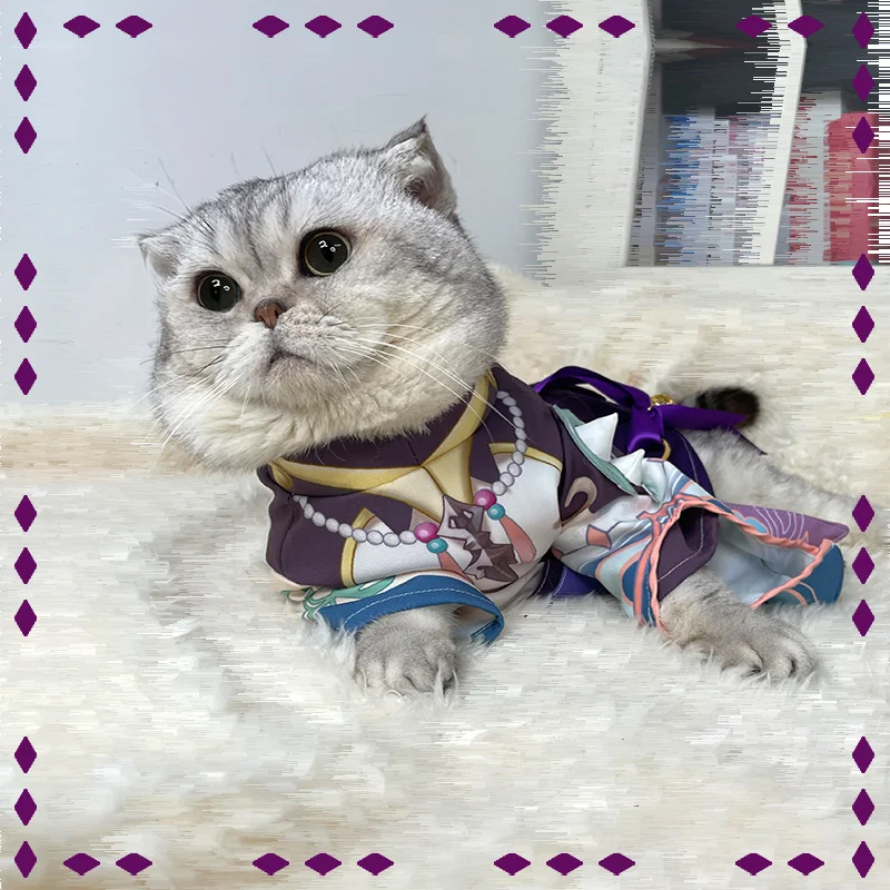 

Genshin Impact Pet Cosplay Dress Xiao Cat Clothes Dog Clothes Dharmapala Protectors Yasha Games Master Subduing Demons Puppies