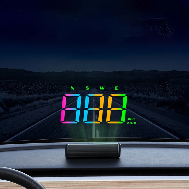 Car Colorful Speedometer HUD Vehicles GPS Direction Speed Head Up Display Windshield Projector USB Plug Safe Driving For Truck