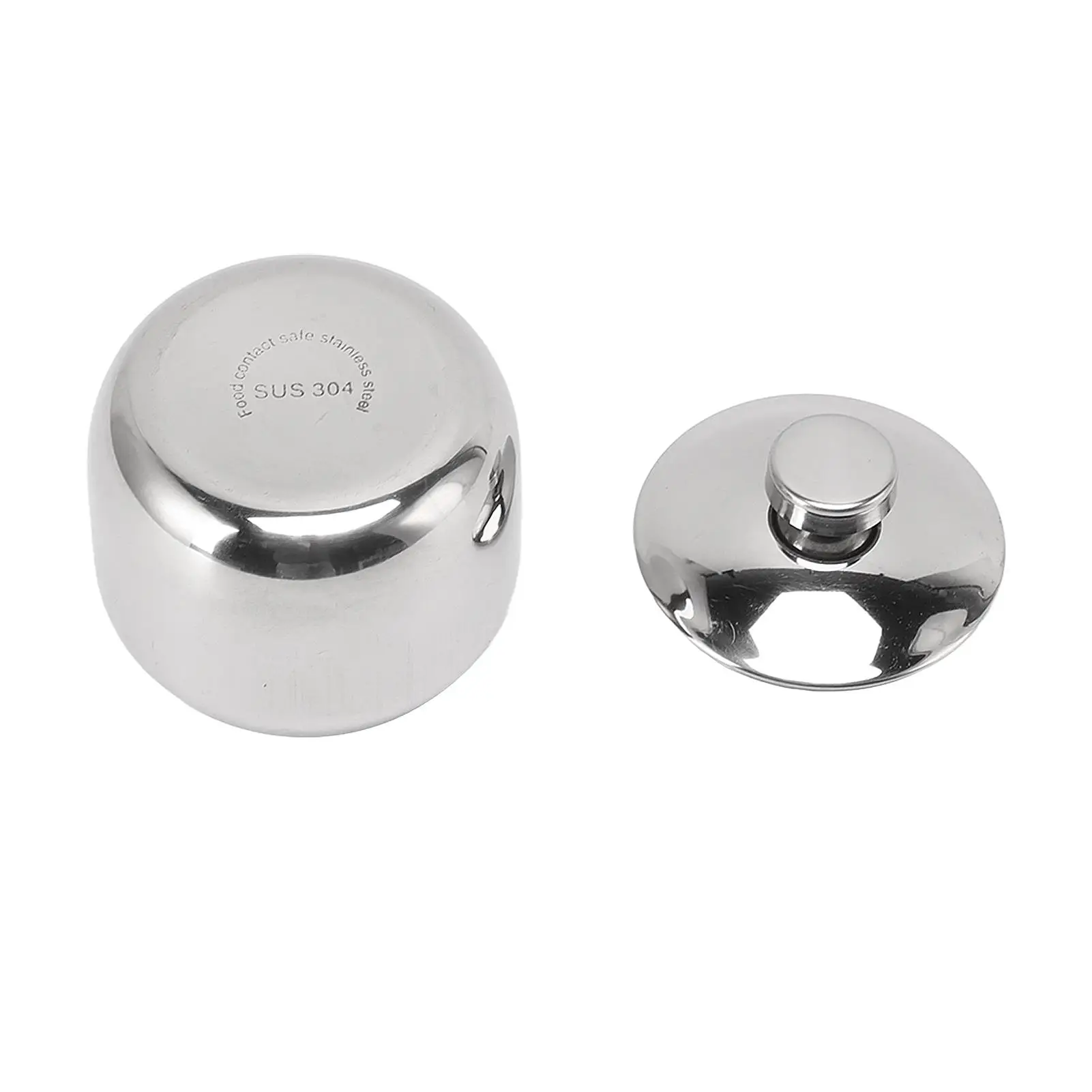 حاوية توابل من الفولاذ المقاوم للصدأ، وعاء تخزين المطبخ المقاوم للغبار والتآكل مع غطاء للاستخدام في الحفلات #2