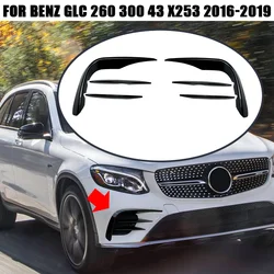 Fit For Mercedes Benz Accessories GLC Class GLC260 GLC300 GLC43 AMG X253 2016-2019 Front Bumper Splitter Canard Fog Light Trim