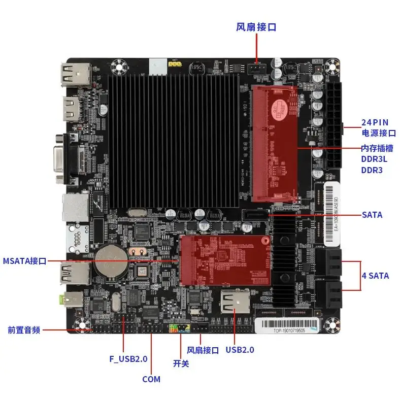 J1900 mini-itx اللوحة على متن وحدة المعالجة المركزية 4 النوى 1 * LAN منافذ 170 مللي متر * 170 مللي متر للكمبيوتر المكتبي ناس