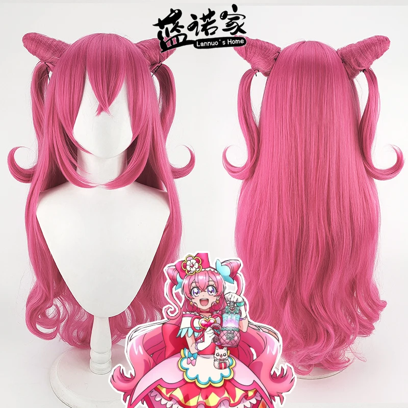 

Anime Pretty Cure Nagomi Yui Cos Cosplay Wig Halloween Carnival Party Props Synthetic Hair Heat Resistant Fiber + Wig Cap