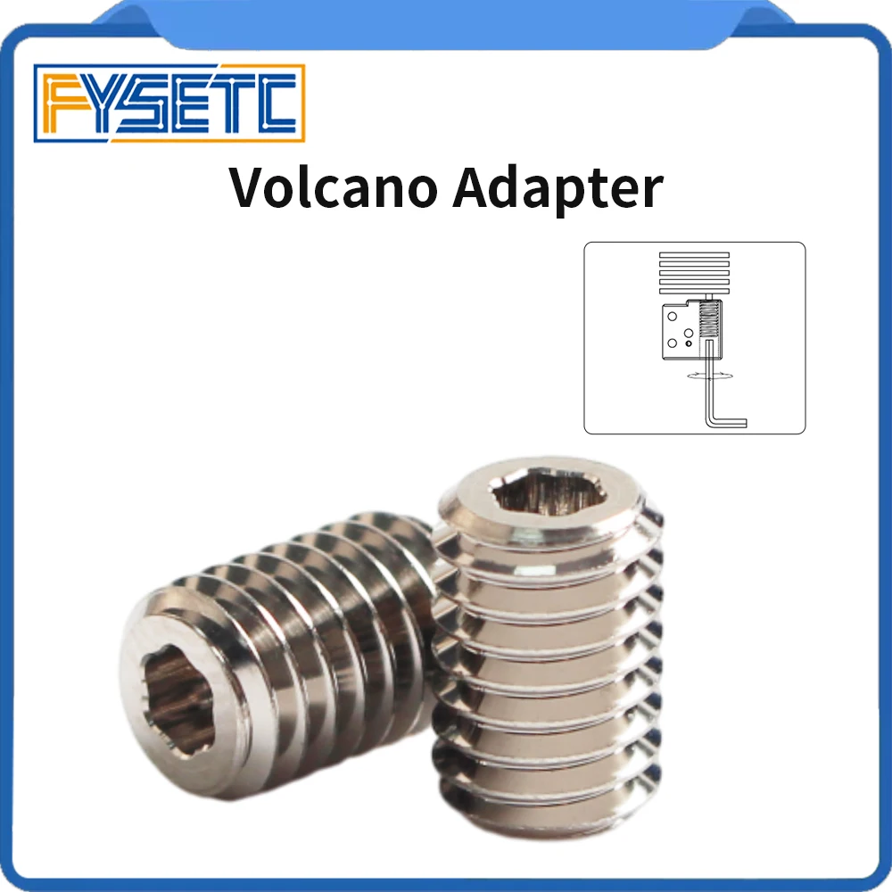 FYSETC High Flow Copper Volcano Adapters for CHC PRO Volcano Heater Block to V6 Nozzle ZS V6 Hotend