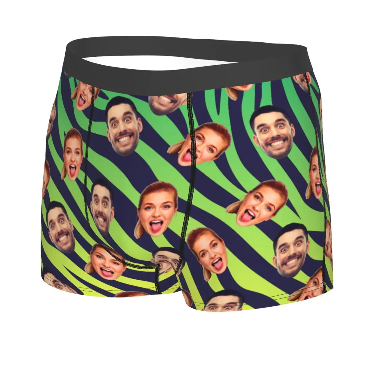 Novelty Personalized Custom Face Photo Boxers Briefs Men's Stretch Underwear Valentine's Day Birthday Gift For Husband Boyfriend