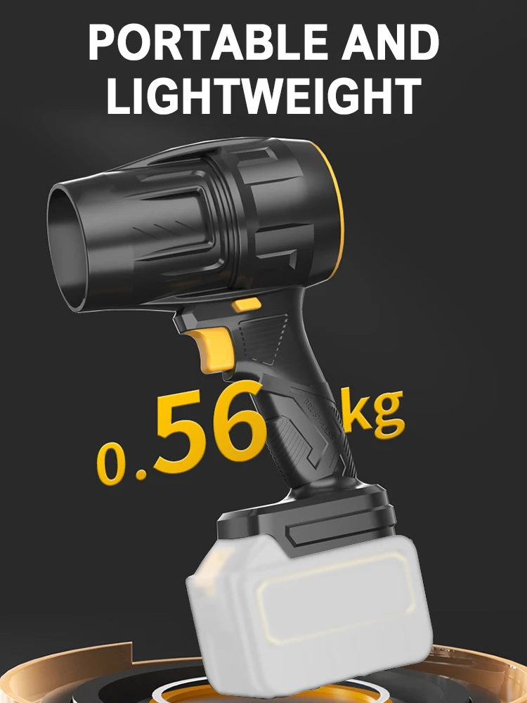 

New Storm Turbo Fan 560g Thrust Violent Fan Stepless Speed Turbofan Leaf Blower Handheld Jet Fan 850W for Makita Pin NO Battery