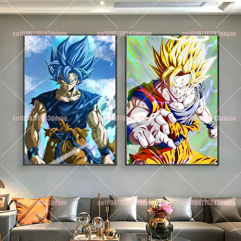 

Retro Anime Dragon Ball Canvas Poster Dragon Ball Cartoon Goku Vegeta Kakarot Wall Art Bedroom Wall Decor Picture