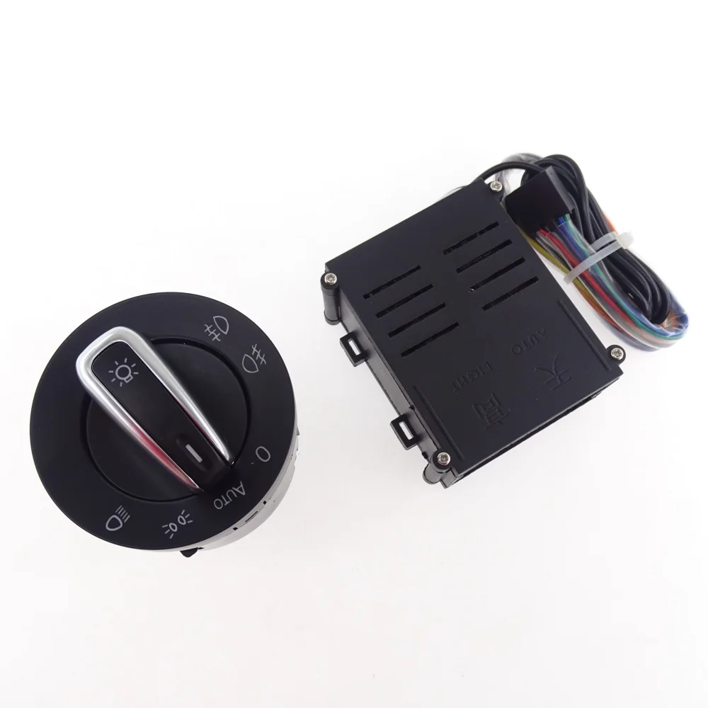 

5-й 941431 B хромированный переключатель управления фарами, автоматический сенсорный модуль для Golf 4, Jetta Beetle Passat Polo Bora 5ND 941 431B