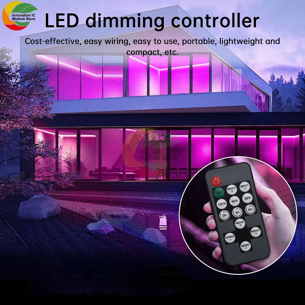 DC 5-12V LED Driver Controller Wireless Remote Control LED Dimmer Smart LED Light Driver Module Timing Control