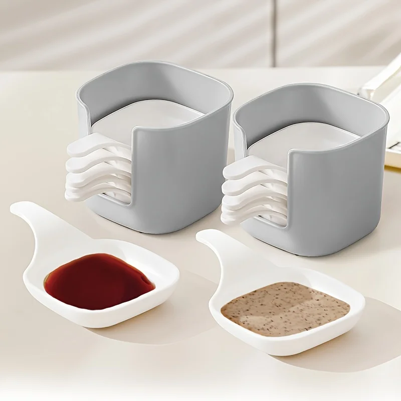 Polypropylene Dipping Dish Set - Multi-Purpose, Space-Saving, Easy-to-Clean Rotisserie Sauce, Vinegar, Seasoning, Spit Bone