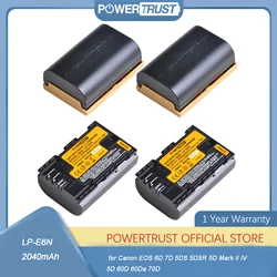 LP-E6 2040mAh LP E6 LPE6 LP-E6N baterii aparatu japonia komórek dla Canon EOS 6D 7D 5DS 5DSR 5D Mark II IV 5D 60D 60Da 70D kamery