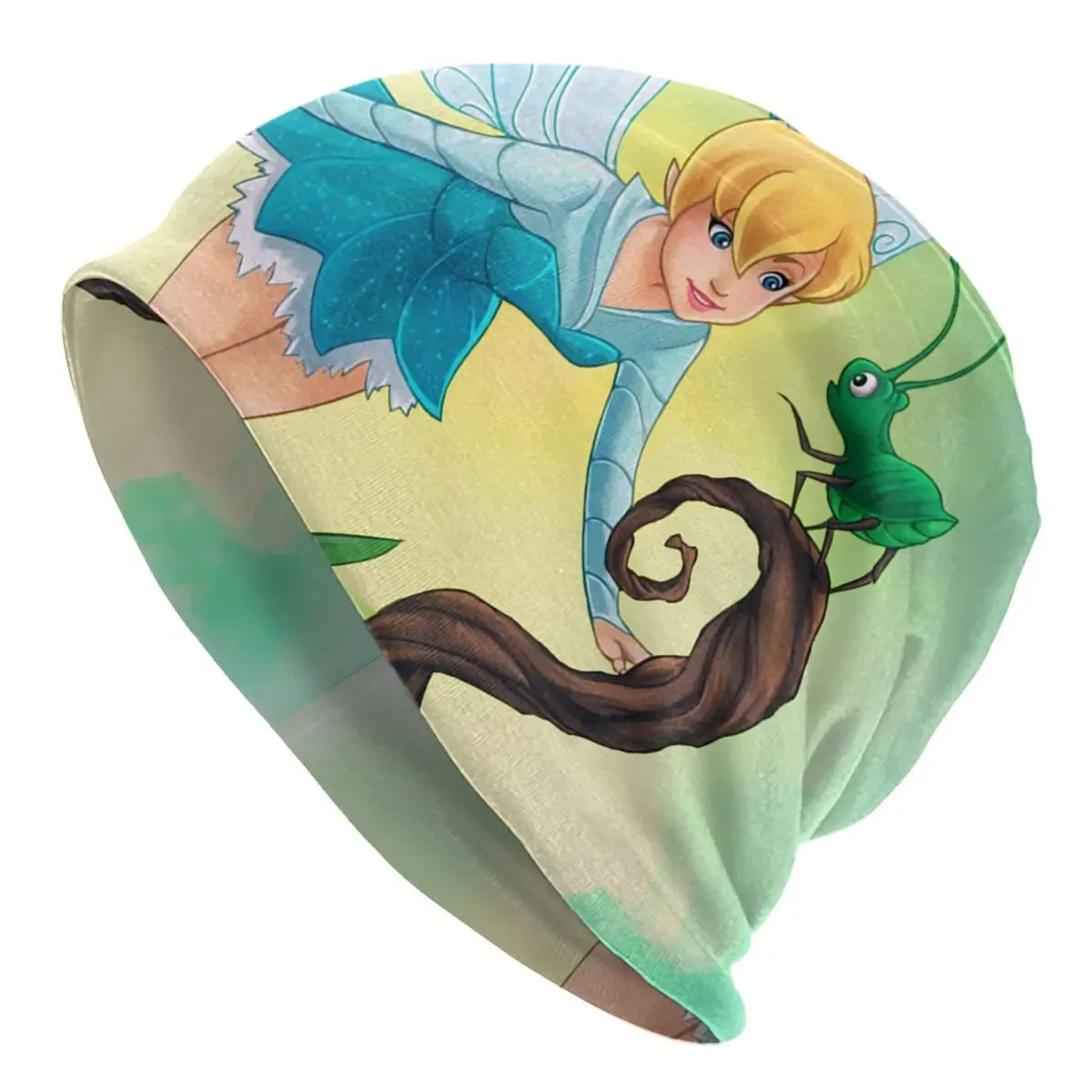 

Шапки-бини Tinkerbell Blue Fairy Skullies, модные зимние теплые женские вязаные шапки для взрослых с героями мультфильмов, аниме, ТВ, шапки с капюшоном Tinker Bell