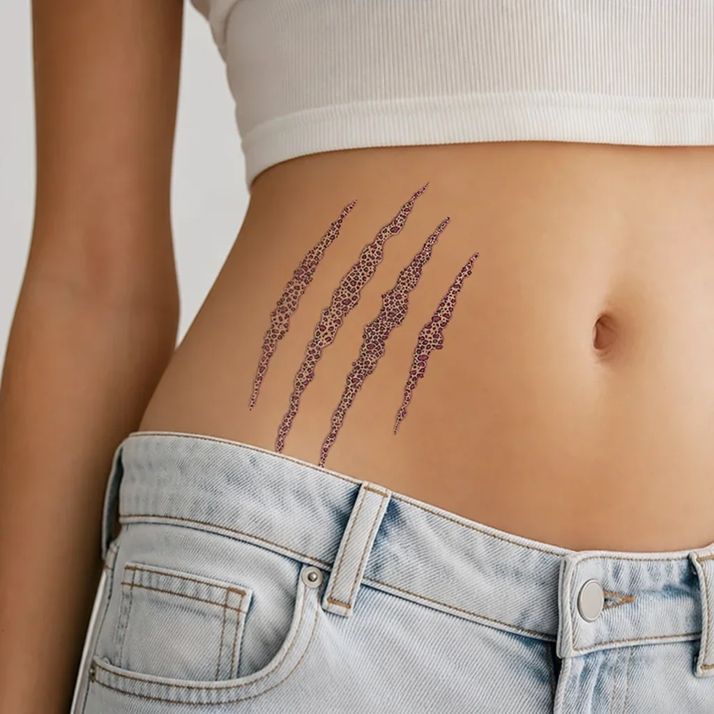 Leopard Print Disposable Temporary Tattoo Sticker, Waterproof Animal Print Body Art Decal