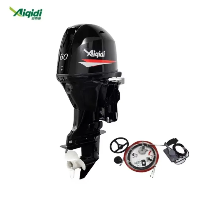 AIQIDI Factory Direct Selling OEM EFI Remote Control Steering Wheel 60HP Outboard Motor