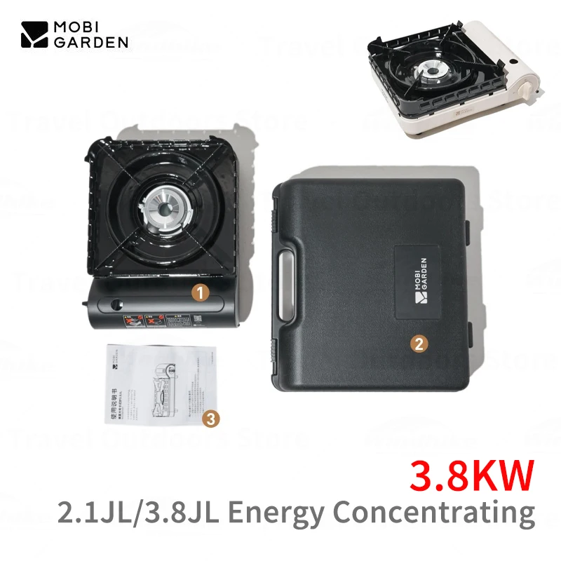 MOBI GARDEN Portable 3.8KW Dual-Purpose Outdoor Gas Stove Camping Barbecue Hiking Cooking Household Use Ultralight Compact Stove