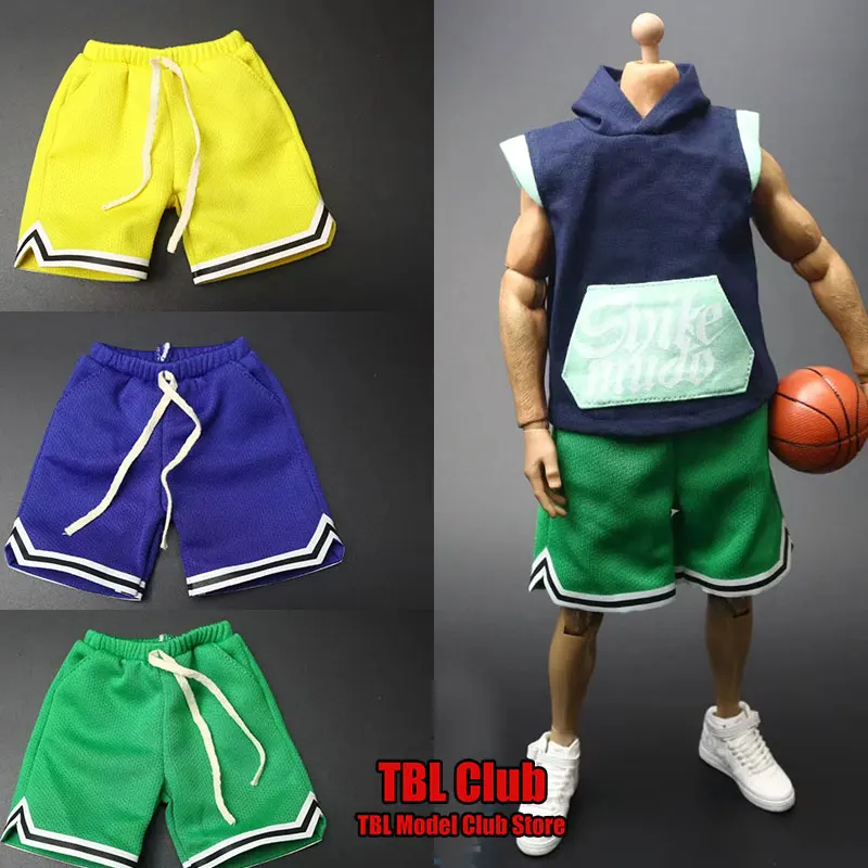 

In Stock 1/6 Scale Male Soldier Shorts Casual Multi Color Drawstring Jogging Basketball Shorts Fit 12inch Action Figure Doll