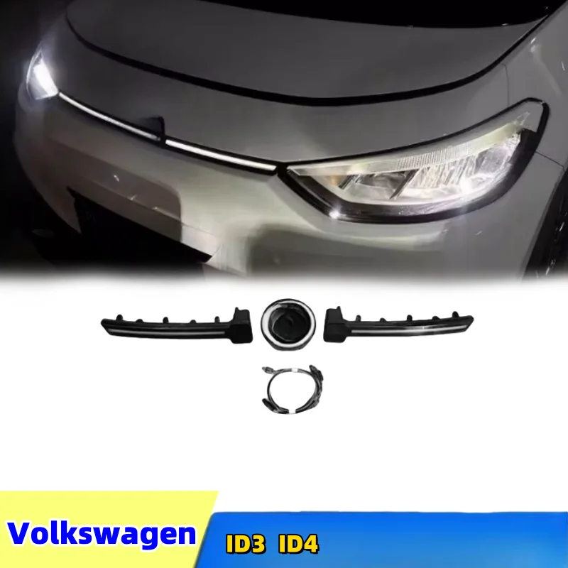 Automotive accessories for Volkswagen ID3 ID4 Lamdo L high 8 luminous car logo through the network day running lights