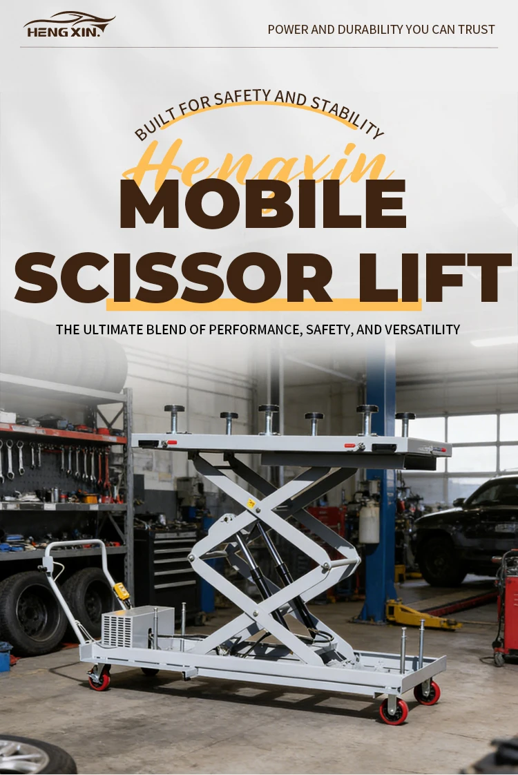 Transmission Engine Lifting Car Battery Pack Disassembly Assembly Hydraulic Scissor Lift 1000KG Capacity 1500mm Lifting Height