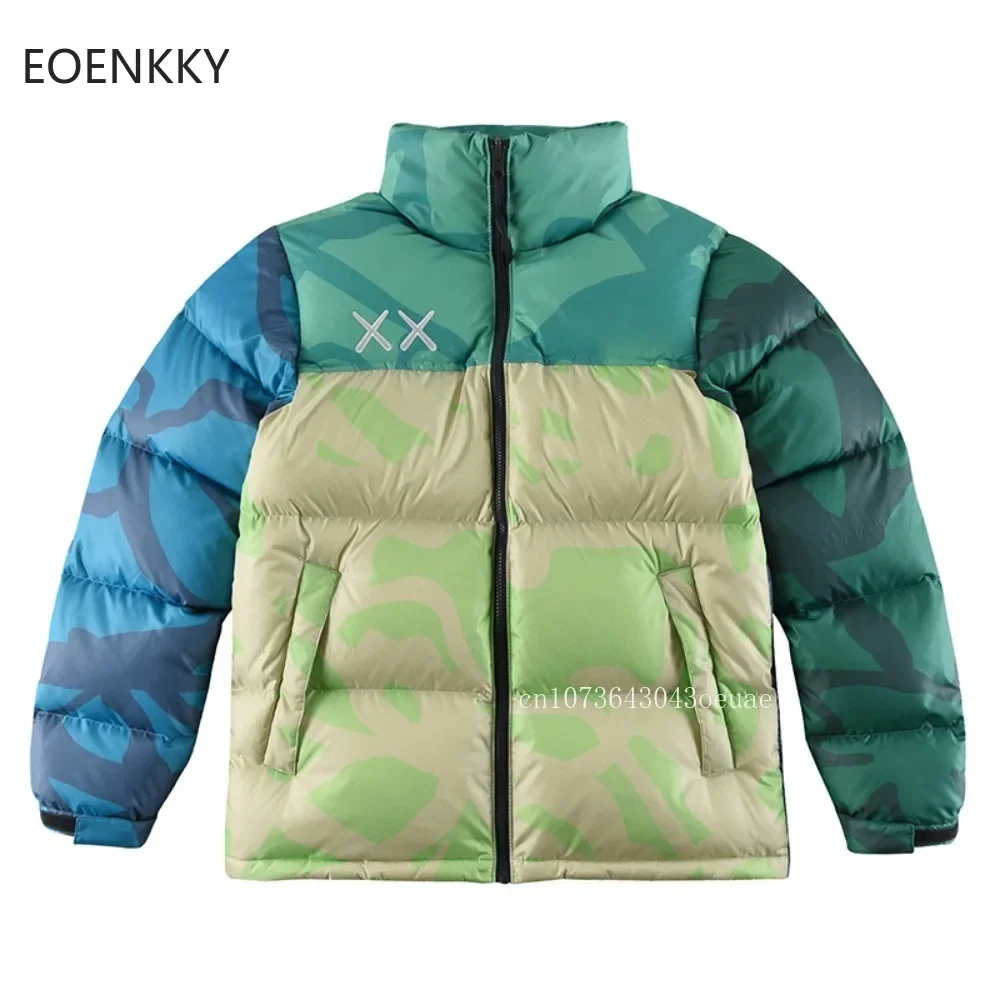 EOENKKY Face 1996 Men's Classic and Fashionable Down Jacket 700 Embroidery Men Outdoor Casual Jacket Women's Winter Down Jacket