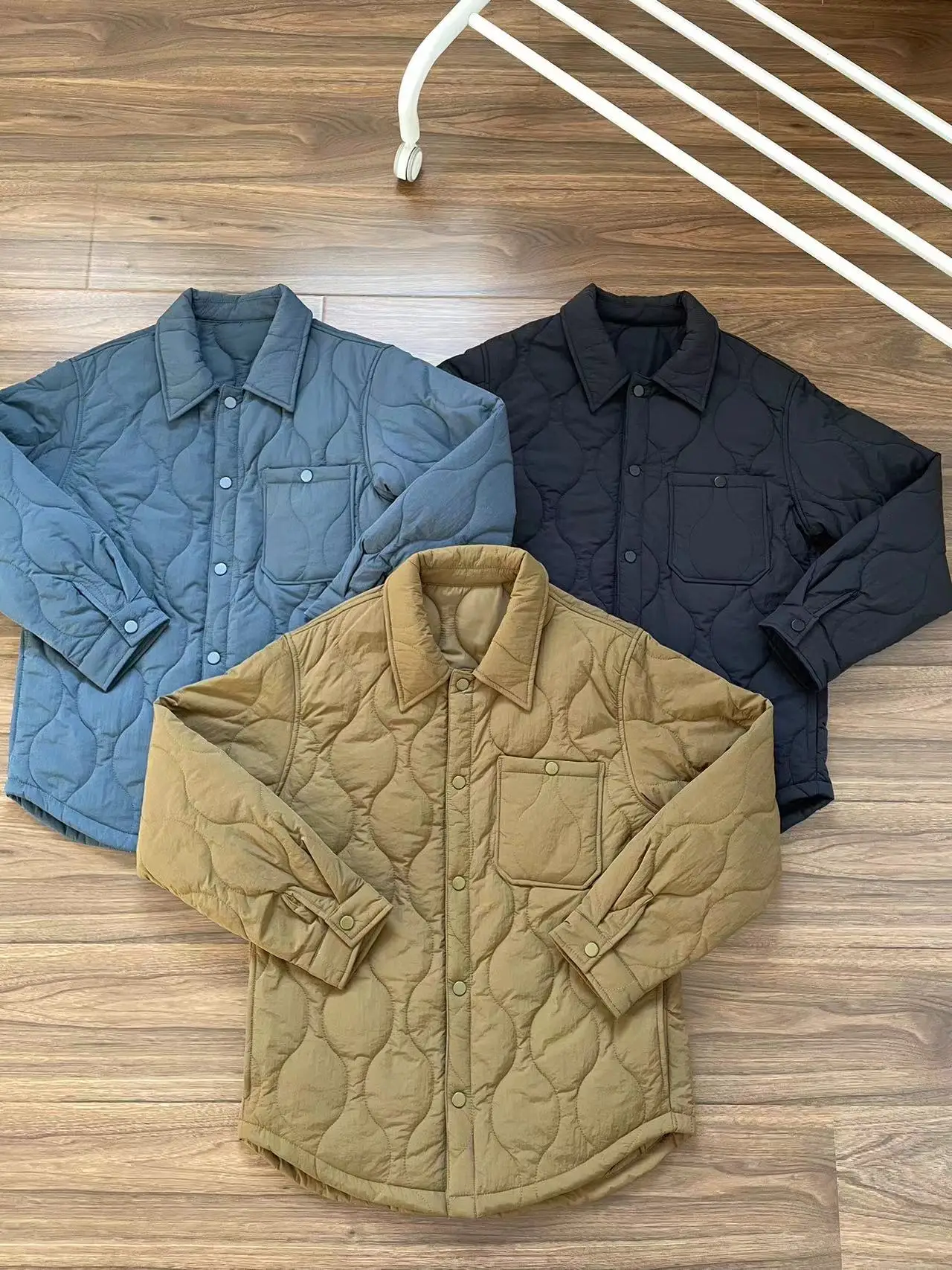 

Spring Autumn Outdoor Hiking Mountain Windproof Warm Diamond Pattern Cotton Jaet Faionable Youth Stand Fit Daily Wear