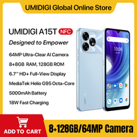 UMIDIGI-A15T Smartphone Android 13 NFC Helio G95 8G + 128G 64MP AI Camera 5000mAh 6.7 ” GPS Bluetooth 5.0 Cell Phone New 2024