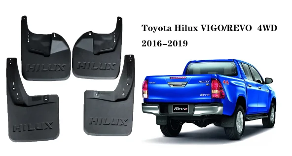 Wheel Tyre Mudflaps For Toyota Hilux revo 2WD 4WD 2012-2019 Splash Guards Mudguards Mudflap Mud Flaps Tire Fenders Accessories