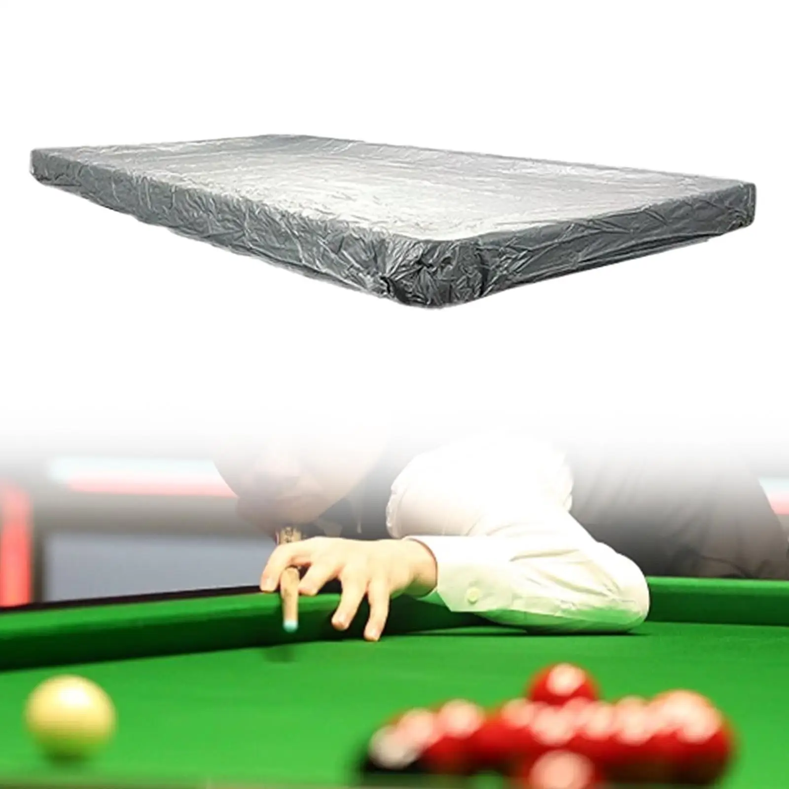 

PVC Billiard Table Cover Tear Resistant Sun Protection Pool Accessories for Indoor Outdoor Patio Lawn Tables