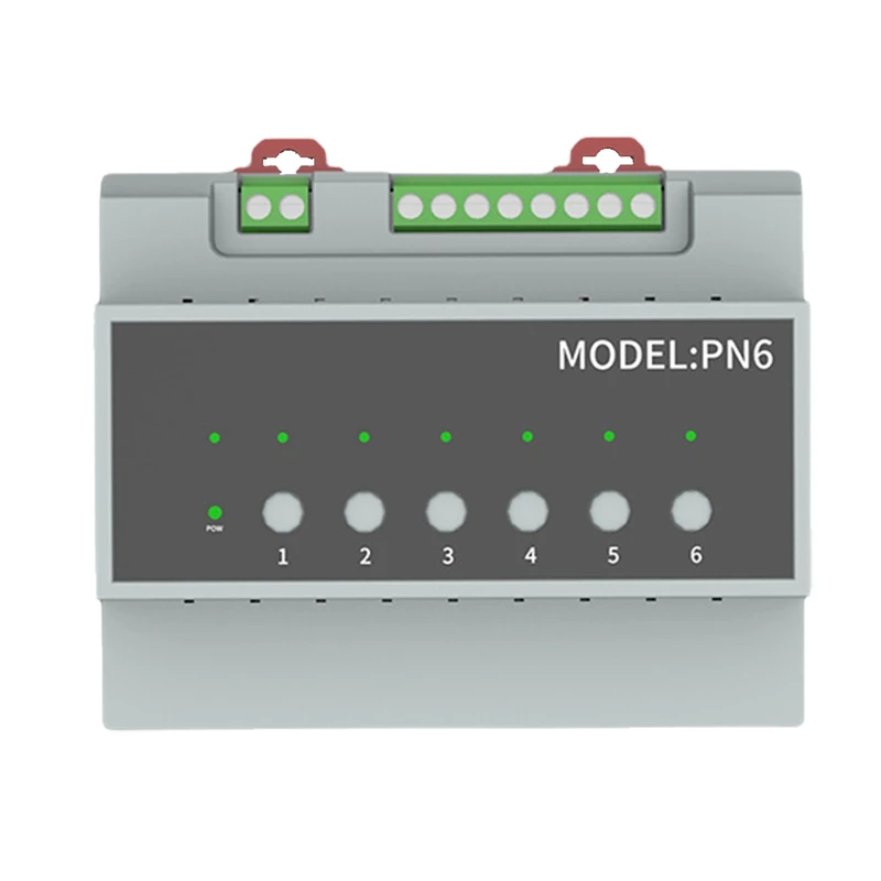 

Tuya Smart Zigbee 6CH Relay Switch Module Remote Control Appliance Control Module Supports 3-Way Motor Control