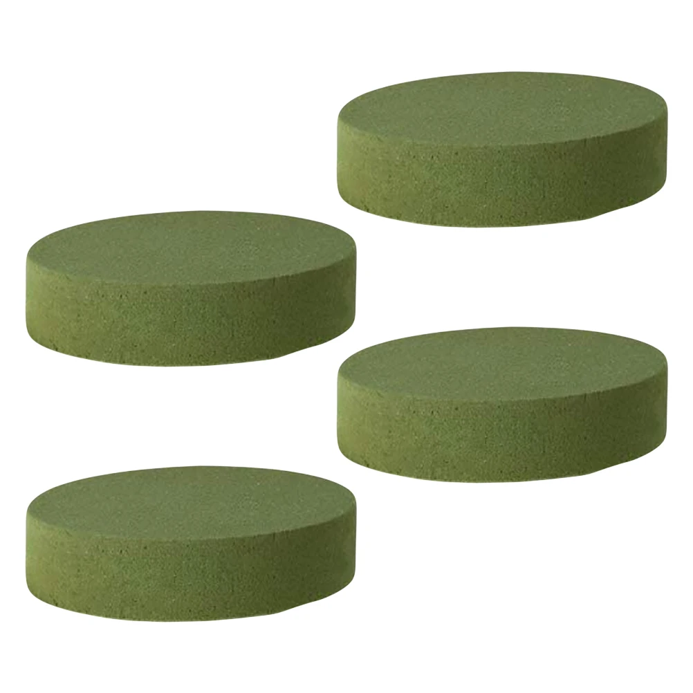 

4 Pcs Round Flower Clay Arrangement Mud Floral Vase Foam Runder Blumendsteckschaum Blumenschaum