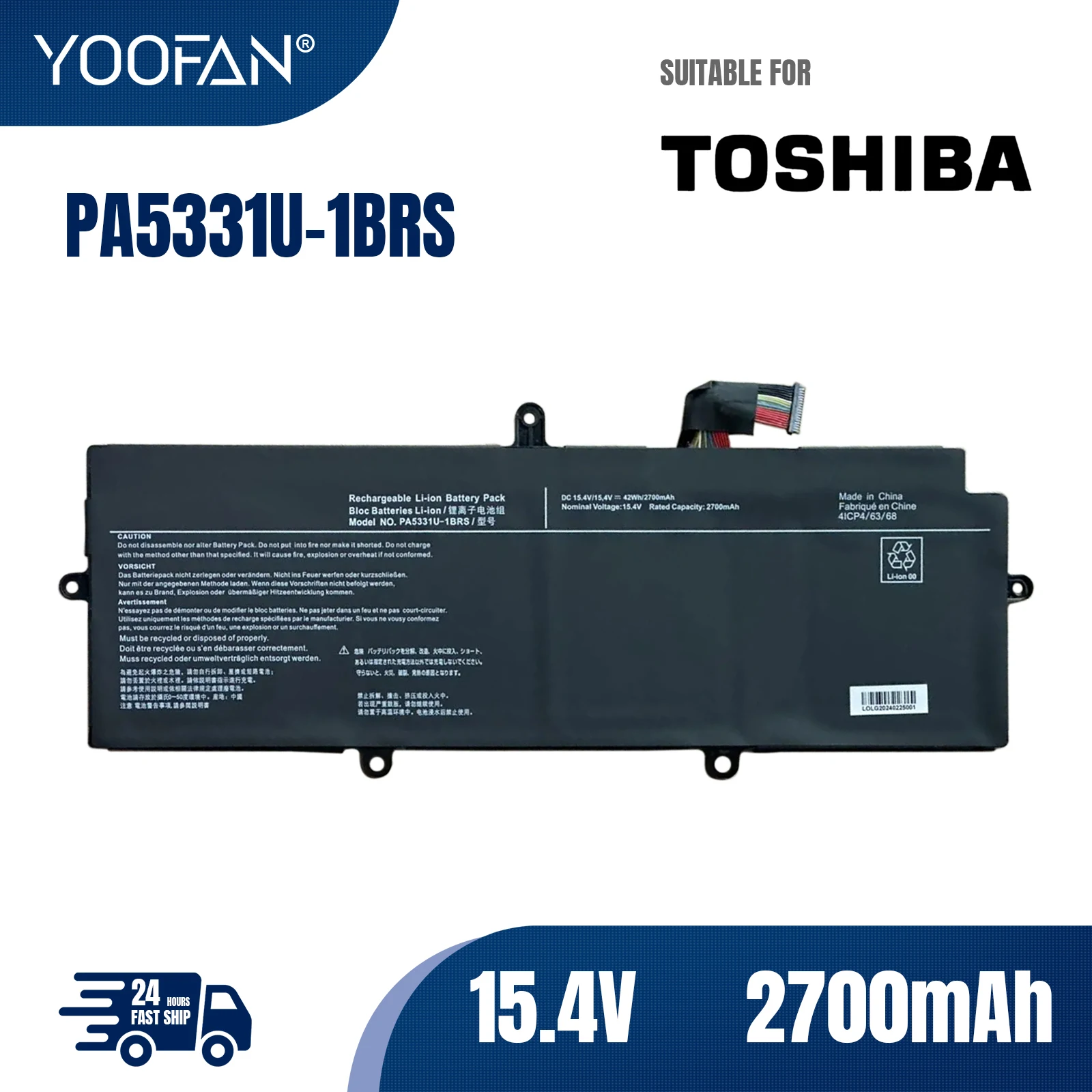 

YOOFAN аккумулятор для ordenador portátil, pila для Toshiba Dynabook Portege, PA5331U-1BRS, A30-E, A30-E-174, X30L-G, X30L-G1331