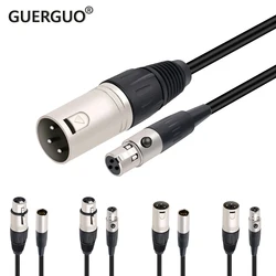 GuerGuo XLR 3Pin Erkek/Dişi Mini XLR 3Pin Erkek/Dişi Kablo Blackmagic Pocket Cinema 4k Kamera Ses Hattı Kablosu 0.3M-15M