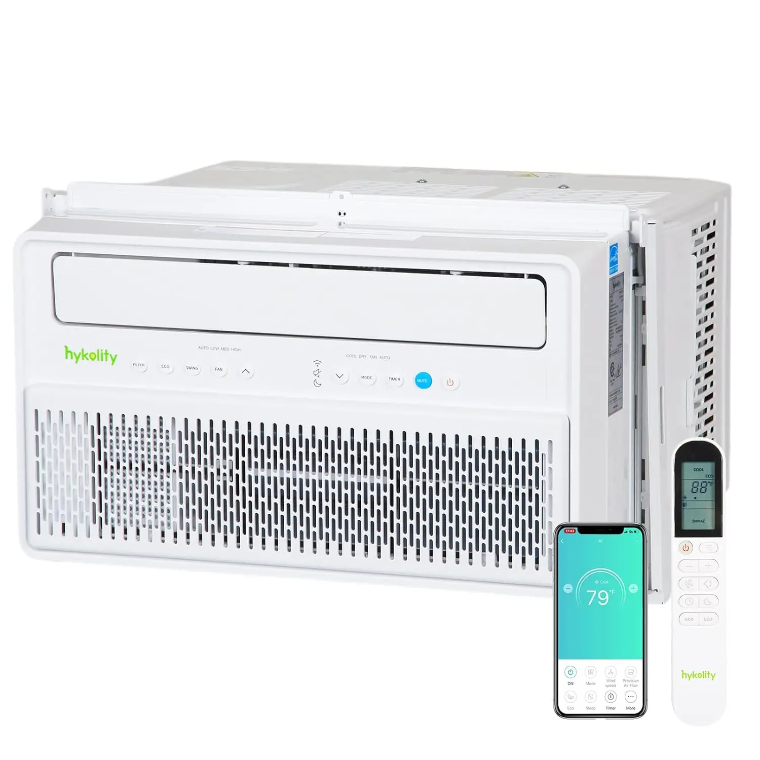 

8,000 BTU Smart Inverter Window Air Conditioner WiFi Enabled, Ultra Quiet & Energy Efficient AC Unit, Cools 350 Sq.Ft,, Custom