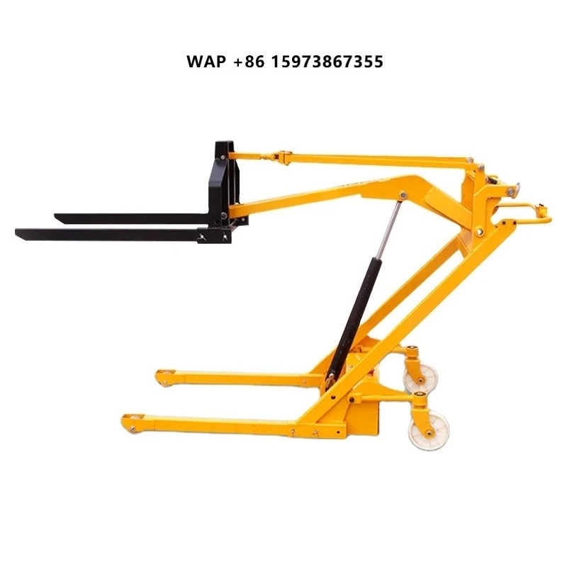 

500kg Curved Arm Elevated Stacker Folding Mini Electric Stacker
