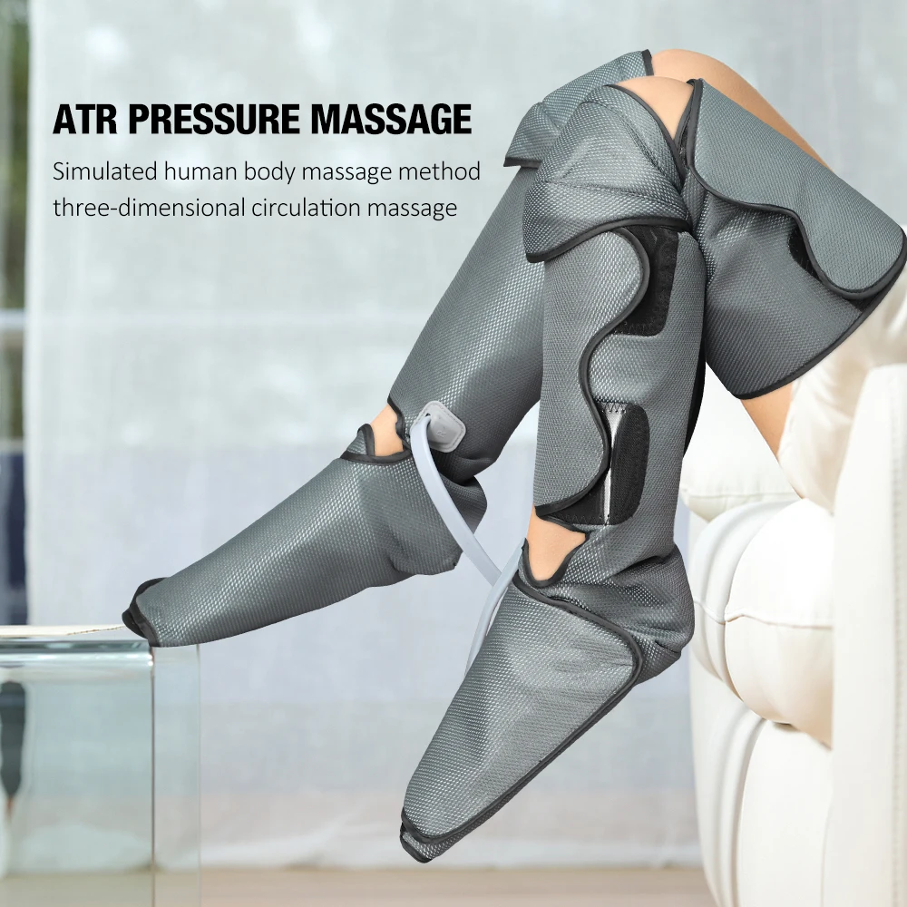 360ยฐ Air Pressure Leg Massager Full Thighs and Calves Promotes Blood Circulation Muscle Relaxation Lymphatic Drainage Device