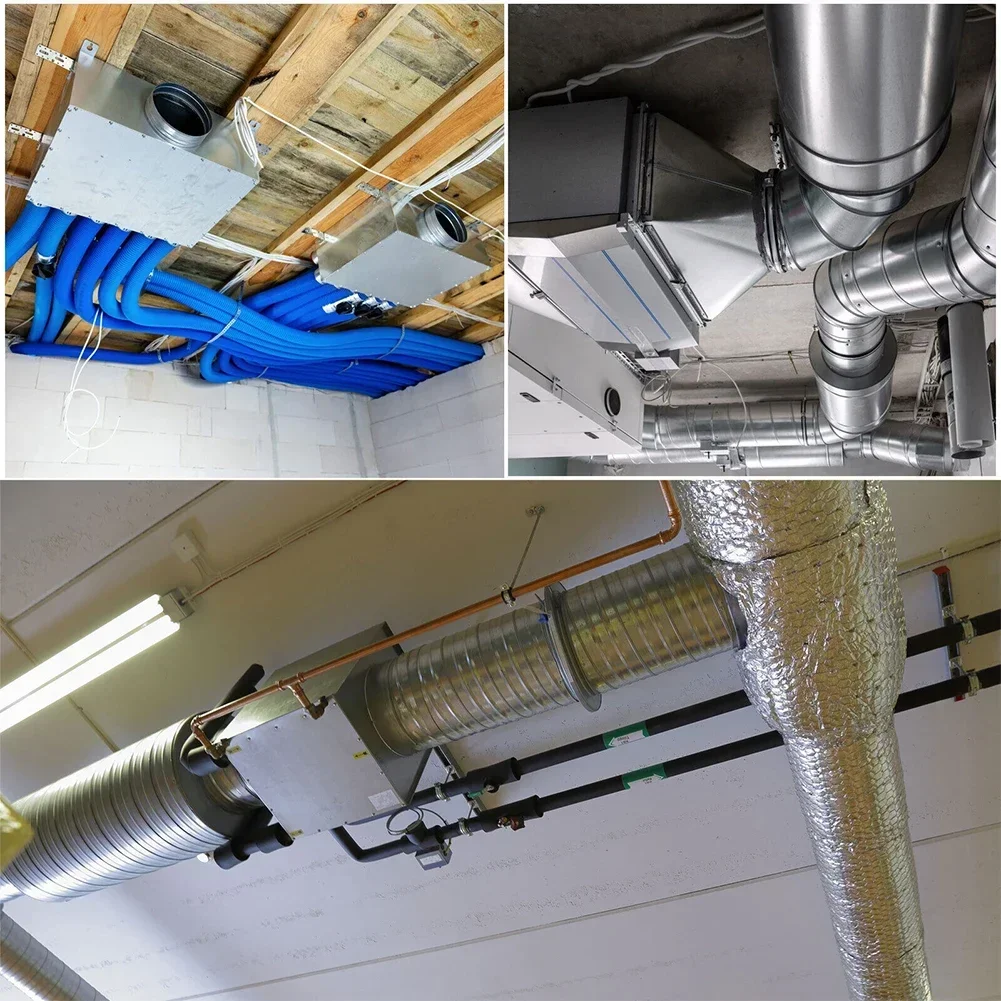 For Kitchen Hood Ventilator Pipe Connecting Vent Flange Exhaust Duct 4-10inch Air Ventilation Electrostatic Spray