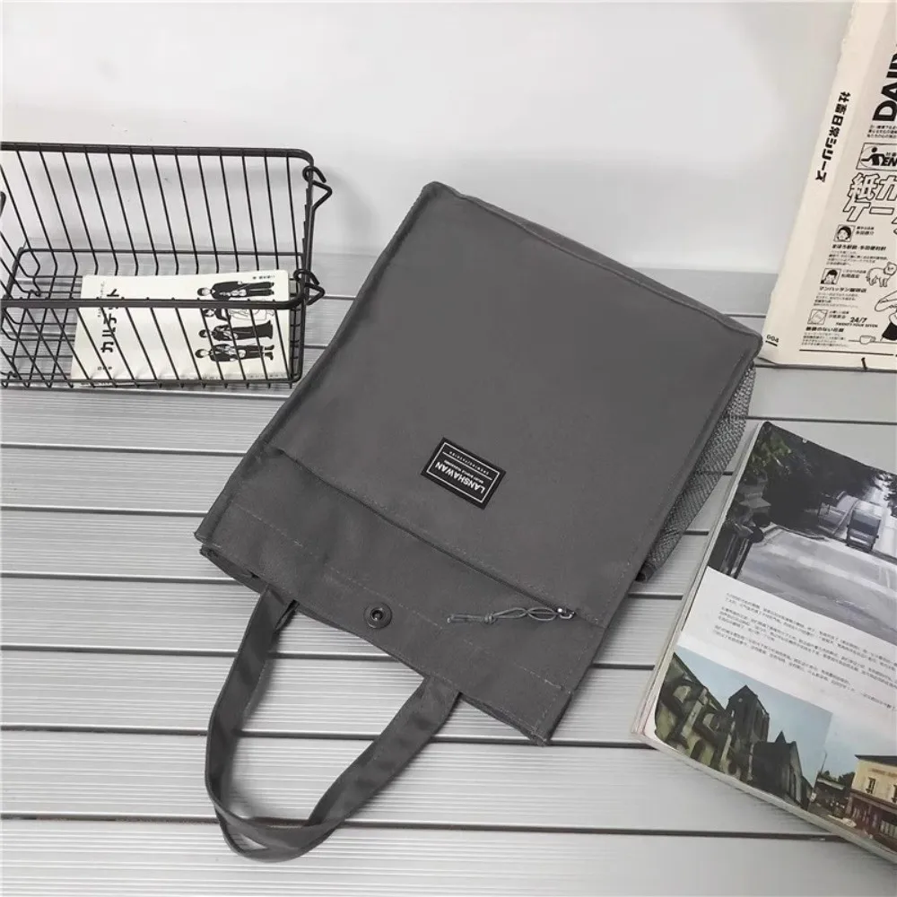 Casual Male Commuting Tote Bag Large Capacity Oxford Cloth Canvas Shoulder Bag Versatile Waterproof Lightweight Handbag Students