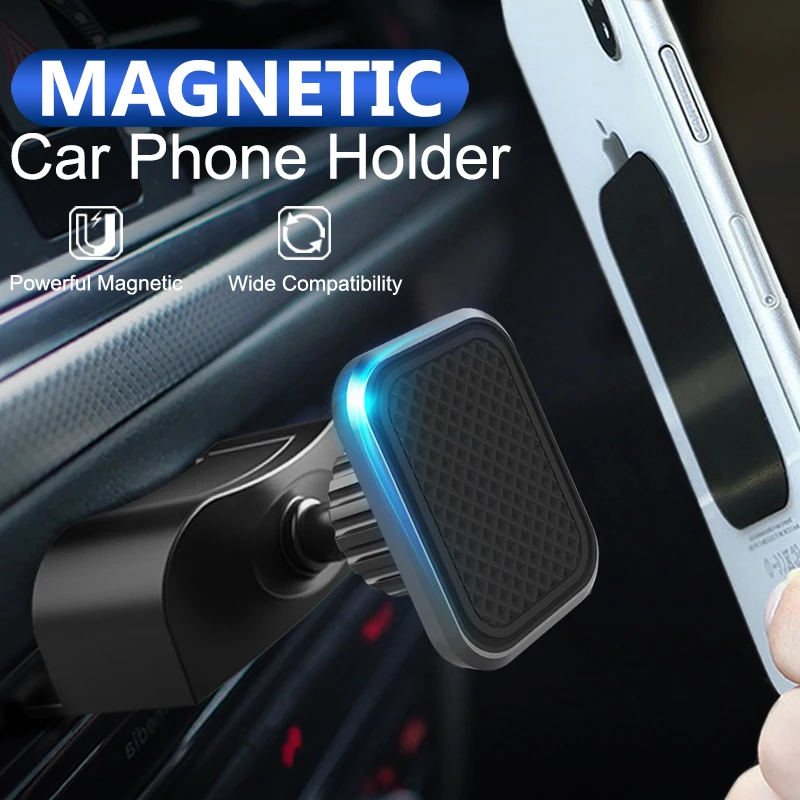 Magnetic Car Phone Holder Universal CD Slot Mobile Phone Holder Built-in 6 Strong Magnets 360 Rotating Vent Holder For Iphone