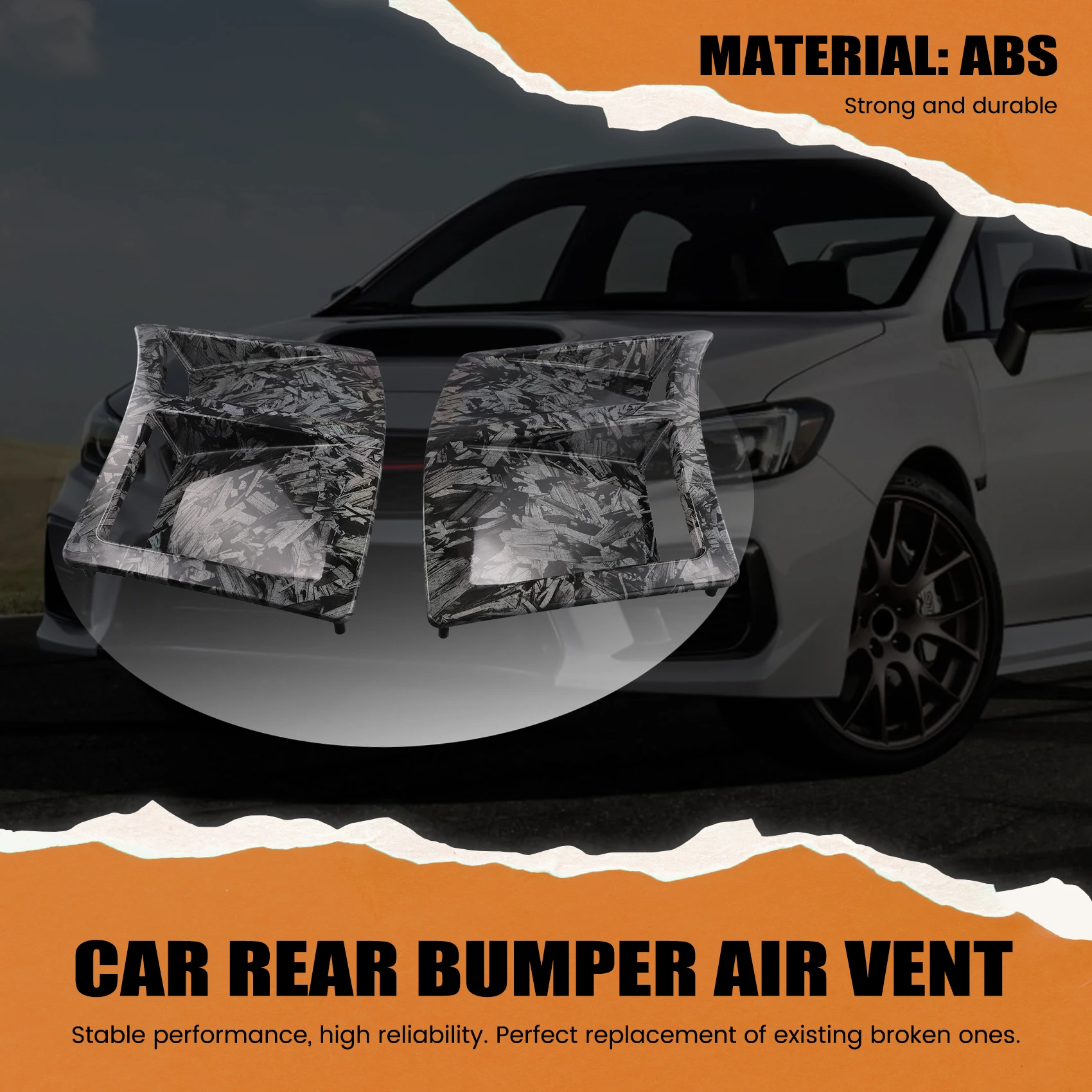 

Задний боковой вентиляционный отверстие автомобиля, крышка впускного отверстия, подходит для SUBARU WRX STI 4th 2015-2021-ABQF